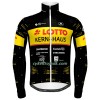 Cykeltøj Langærmet + Bib Cykelbukser 2023 Lotto-Kern Haus Gul Sort